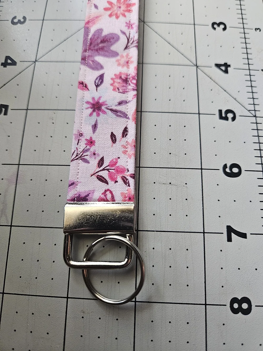Floral Pink Wristlet Keychain Strap - Handmade By Rikanda's Creations